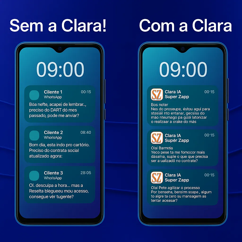 Comparativo 2 antes e depois da Confiance Contabilidade com a Super Zapp