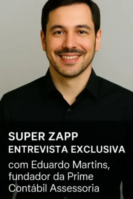 Eduardo Martins, diretor da Prime Contábil, relatando resultados com a Super Zapp