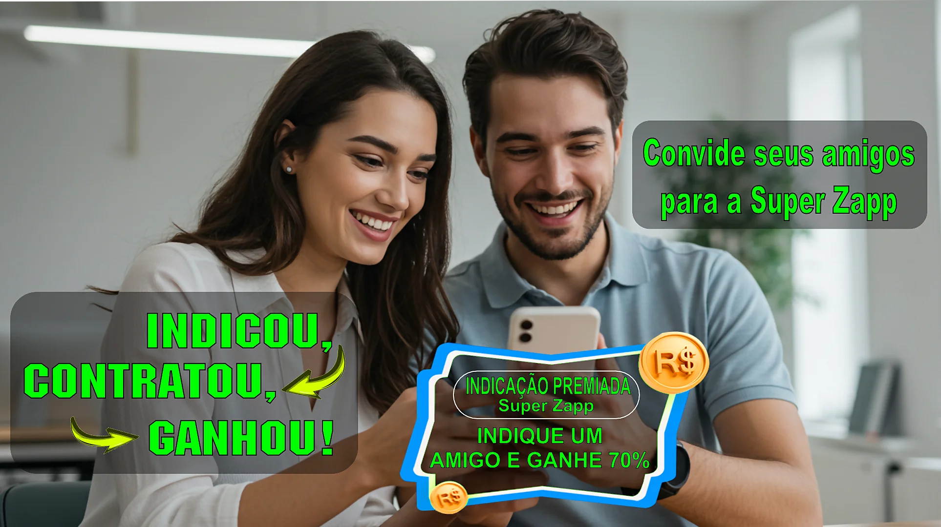 Ganhe 70% indicando a Super Zapp — programa de indicações com pagamento via Pix