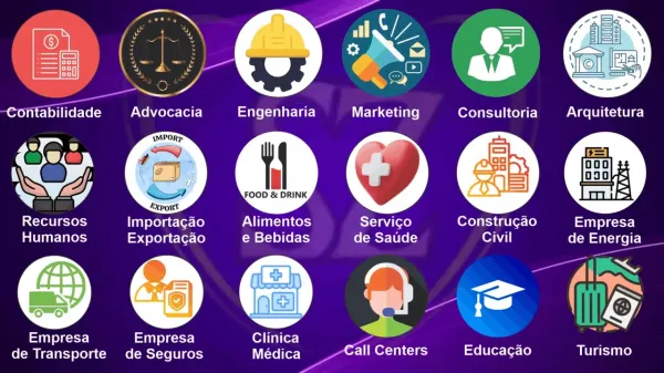 Segmentos que confiam na Super Zapp petshop, clínicas, contabilidade, marketing, saúde, educação, advocacia e turismo